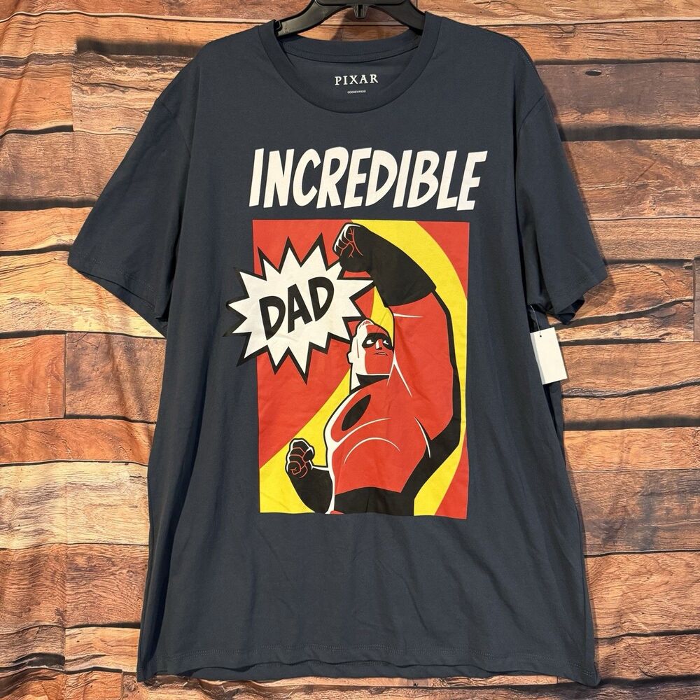 Disney Pixar The Incredibles Shirt Mens 2XL New Incredible Dad Graphic Tee NWT